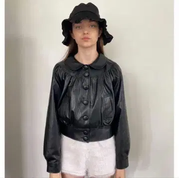 epine lady leather jacket black