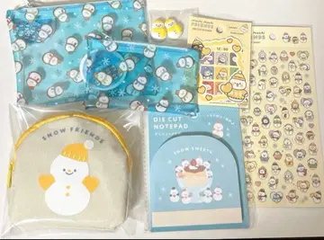 스노우맨 SnowMan 파우치 스티커 데코 부품 메모장 씰 옐로우 컬러