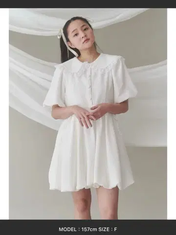 merryjenny 벌룬 퍼프 미니 원피스