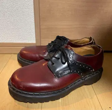초레어 영국제 빈티지 [ 닥터마틴 ] 가죽 안장 신발 버건디