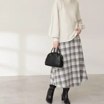 트위드 체크 스커트 N. Natural Beauty Basic 에