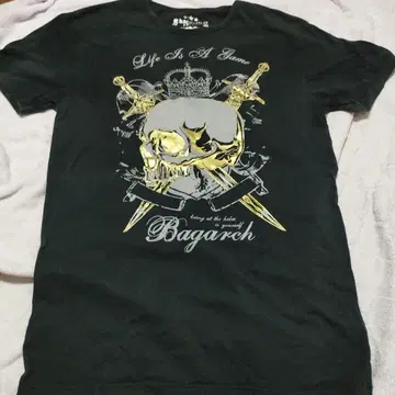 BAGARCH 스컬 T셔츠 블랙