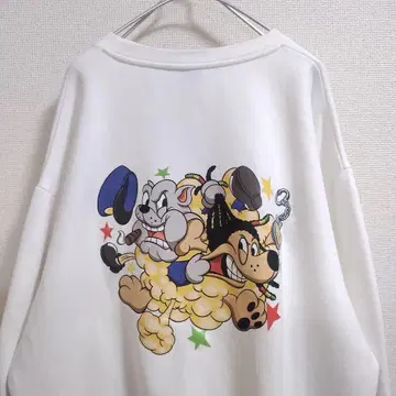 내스티독 빅 실루엣 속기모 프린트 트레이닝복 화이트 2