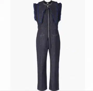 bibiy 데님 프릴 점프수트 올인원 살로펫