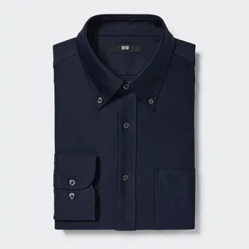 유니클로 논아이론 저지 셔츠 L 사이즈 네이비