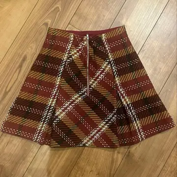 SNIDEL 플레어 스커트 홍차 체크