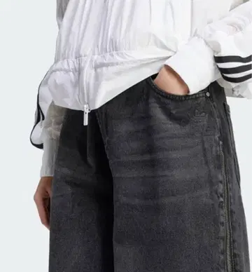 adidas 레니움 지퍼 데님 팬츠 블랙