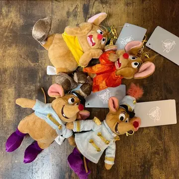 디즈니 가스 잭 봉제 인형 키링 키체인 4개 세트