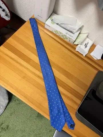 NEXT BLUE 물방울 패턴 넥타이