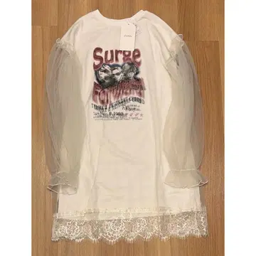 새상품 쥬에티 레이스 리메이크 락 미니 원피스 티셔츠 원피스 긴팔