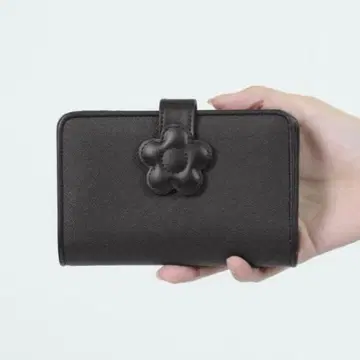[ 새상품급 ] MARY QUANT 데이지 패치 스냅 2 L 지갑 블랙