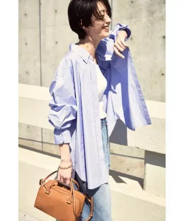 미라 오웬 / 소매 슬릿 버튼 다운 셔츠 / 사이즈 0