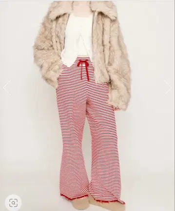 SLY 보더 니트 릴렉스 팬츠