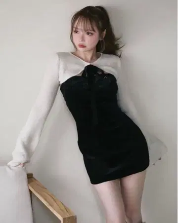 andmary Anita ribbon mini dress