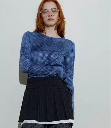 [ MAISON SPECIAL ] 플라워 도트 프린트 상의