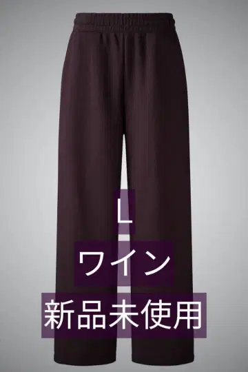 맨투맨 와이드 팬츠 와인 홍갈색 UNIQLOC 유니클로C