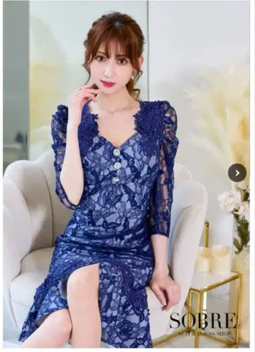 소브레 자수 드레스