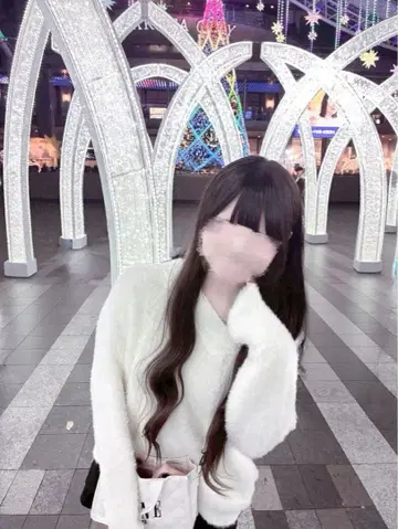 오버 니트 화이트 겨울