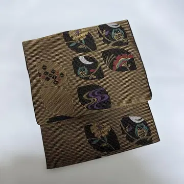 나고야 오비 올빼미 순수 실크