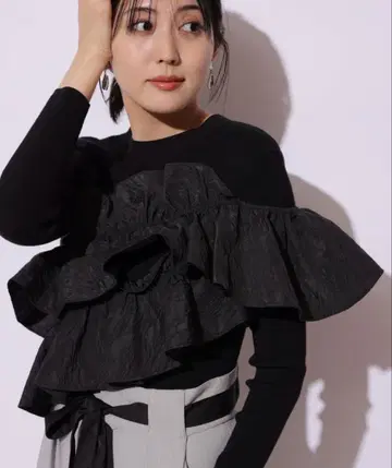 Mystrada 마이 스트라다 아지메 프릴 니트