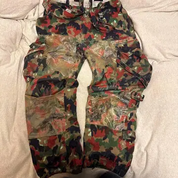 스위스군 카모플라쥬 오버롤 서스펜더 포함