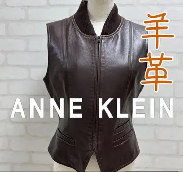 새상품급 ANNE KLEIN 양가죽 브라운 베스트
