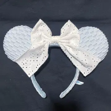 디즈니 미니 레이스 머리띠 블루 스카이블루