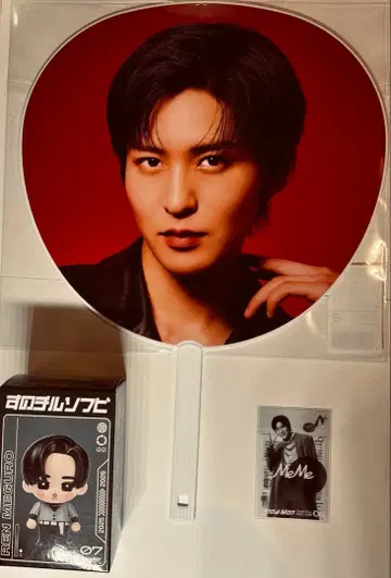 [ 미사용 새상품 ] Snow Man ON 부채 외 메구로 렌