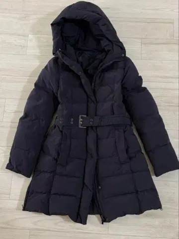 가격 인하 ZARA 다운 코트 세미롱 다운 사이드 지퍼 L