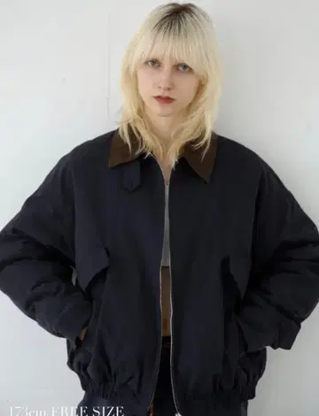 katrintokyo padding bomber jacket navy