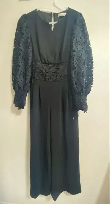 릴리 브라운 올인원 레이스 자수 시스루 블랙