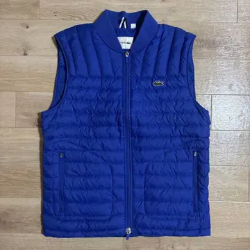 [ 새상품급 ] LACOSTE 라코스테 로고 다운 베스트 파랑 블루 L