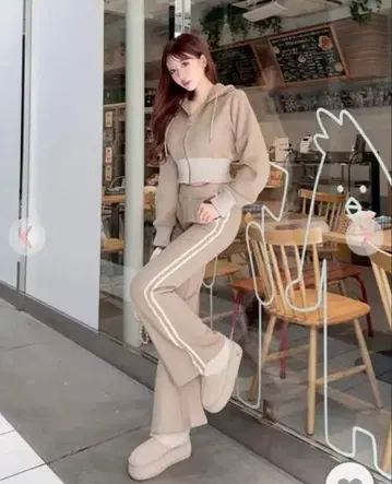 [택 포함 새상품] cherimi 셰리미 플레어 팬츠 셋업 S 이토 모모