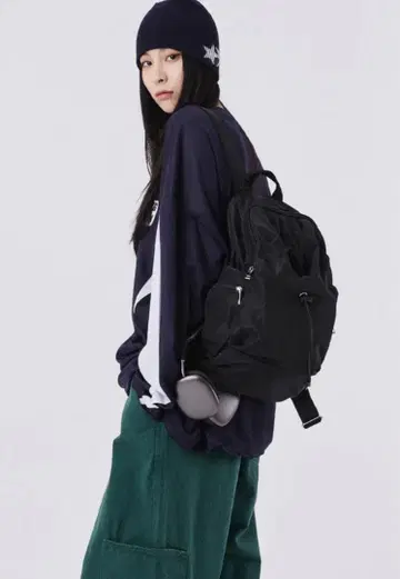 블랙 백팩 백팩