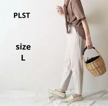 새상품급 PLST 스트레치 탭 크로스 테이퍼드 팬츠