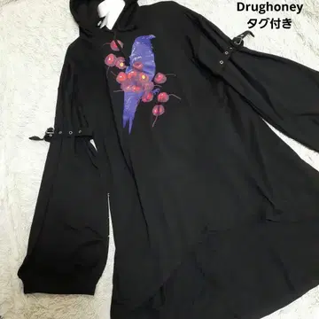 새상품 드래그 허니 후드티 원피스 펑크 락 고스로리 지뢰 양산형