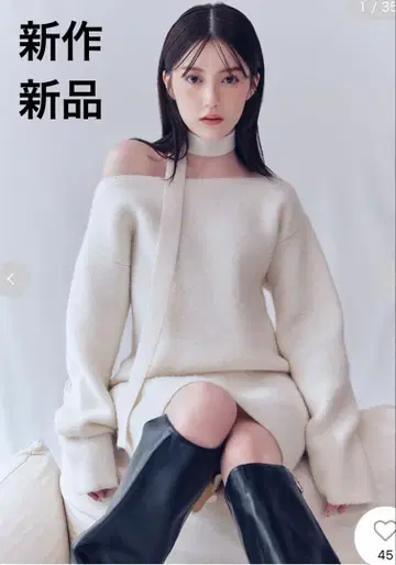 신상 택 포함 새상품 프레이 아이디 폭스 울 미니 니트 원피스