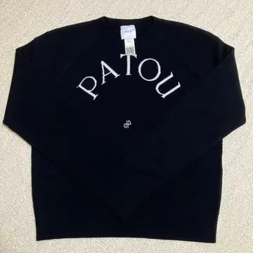 PATOU 블랙 로고 스웨터 L