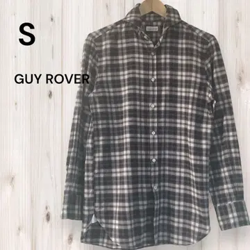 [ GUY ROVER ] 체크 무늬 긴팔 플란넬 셔츠 S 남성용