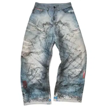 FENG SYSTEM GOTHIC GATE PRINTED DENIM M