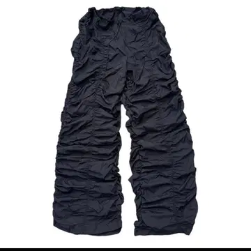 [ 00's ] 나일론 팬츠 개더 팬츠 플레어 팬츠 TECH Y2K