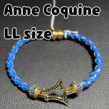 미사용 Anne Coquine 손뜨개질 팔찌 크로스 모티브 LL 사이즈