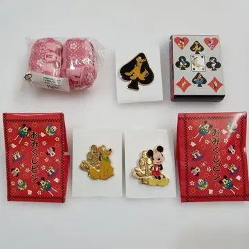 디즈니 스토어 카드놀이 복권 핀 배지 미키 플루토 덤 포함