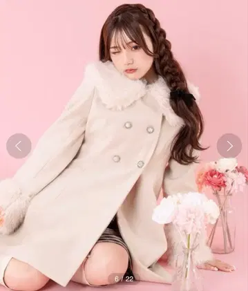 apres jour 인조 모피 비쥬 코트