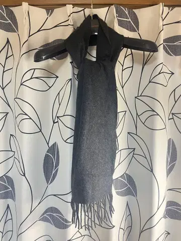 Lautrel 100% 캐시미어 머플러 다크 그레이