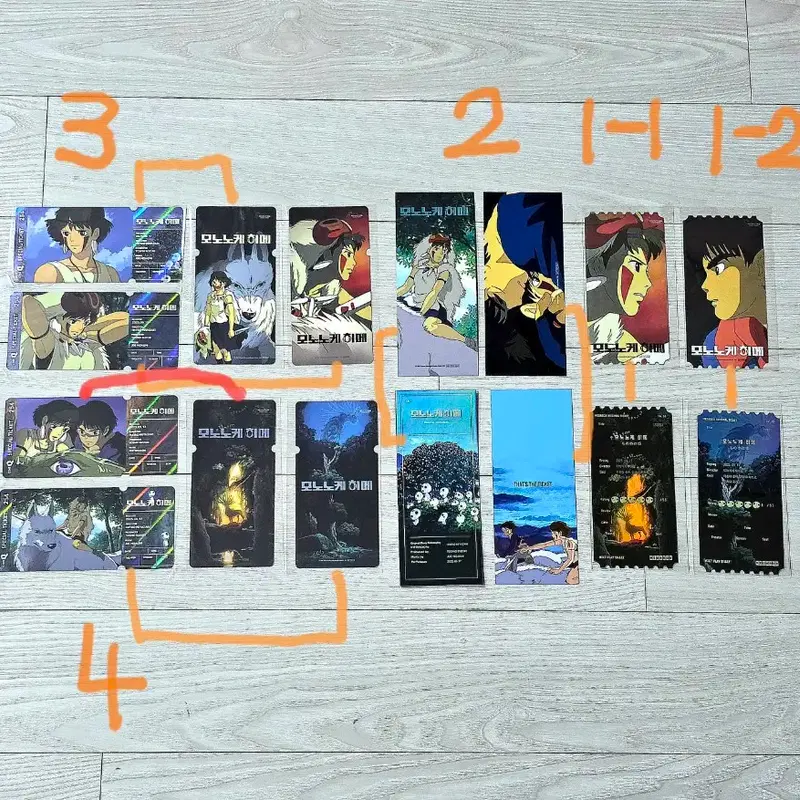모노노케히메 오리지널티켓TTT스페셜티켓 오티스티삼티 원령공주 지브리
