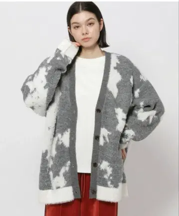 니코앤드 - 페더 네이비 모티브 V넥 가디건