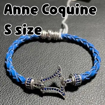 미사용 Anne Coquine 손뜨개질 팔찌 크로스 모티브 S 사이즈