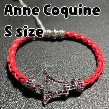 미사용 Anne Coquine 손뜨개질 팔찌 크로스 모티브 S 사이즈