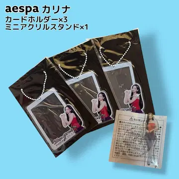 aespa 카리나 카드 홀더 x 3 미니 아크릴 스탠드 x 1